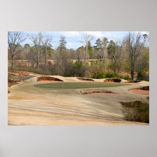 Golfplatz-Sandfallen Poster (Vorne)