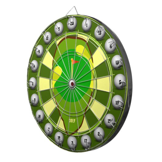 Golfplatz SandTonnare 20 Loch Dartscheibe (Vorderseite rechts)