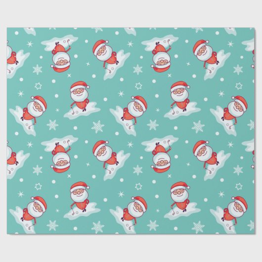 Golfplatz Santa Geschenkpapier (Flach)