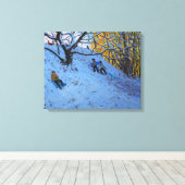 Golfplatz Sledging Allestree Leinwanddruck (Insitu (Holzboden))