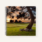 Golfplatz Sunset Notizblock (Vorderseite)