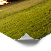 Golfplatz Sunset Poster (Ecke)