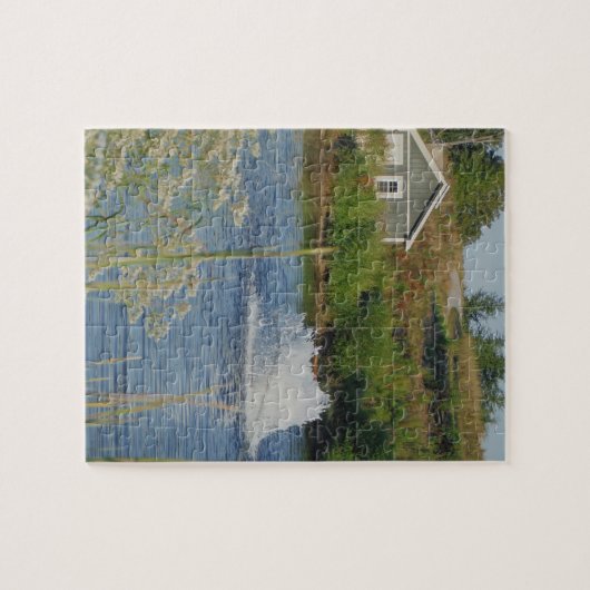 Golfplatz Teich und Springbrunnen Puzzle (Horizontal)