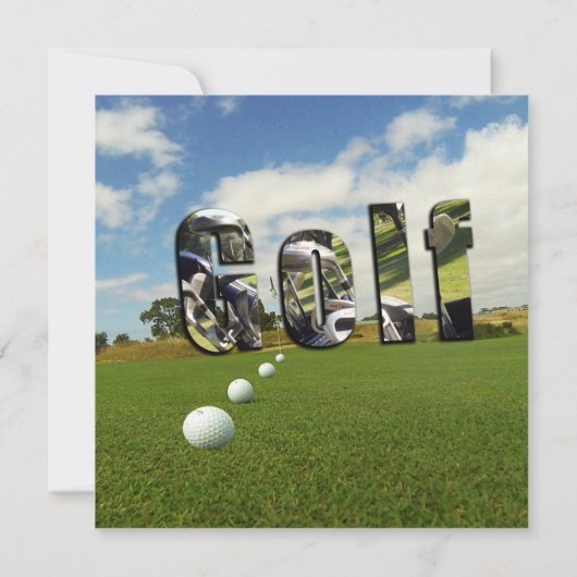 Golfplatz und Logo, (Rückseite)