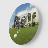 Golfplatz und Logo, Große Wanduhr (Winkel)