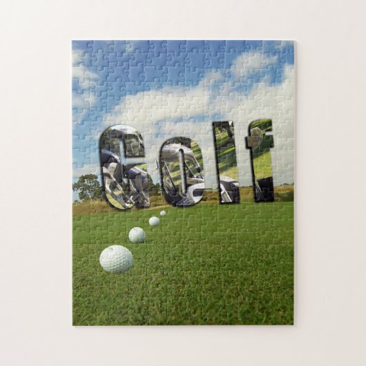 Golfplatz und Logo, Puzzle (Vertikal)