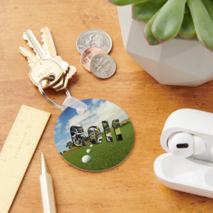 Golfplatz und Logo, Schlüsselanhänger