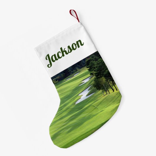 Golfplatz und Sand-Traps Kleiner Weihnachtsstrumpf (Rückseite (Hängend))