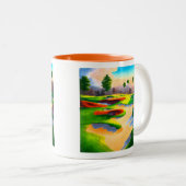 Golfplatz Utopia Zweifarbige Tasse (VorderseiteRechts)
