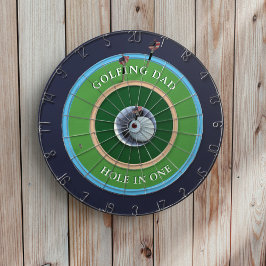 Golfplatz Vater in einem Golfer Dartscheibe