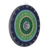 Golfplatz Vater in einem Golfer Dartscheibe (Vorderseite Links)