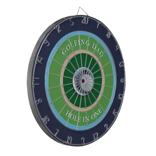 Golfplatz Vater in einem Golfer Dartscheibe (Vorderseite Links)