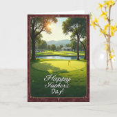 Golfplatz Vatertagskarte Karte (Gelbe Blume)