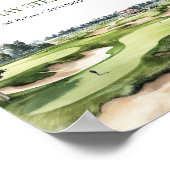 Golfplatz Willkommen zur Feier des Lebens Poster (Ecke)