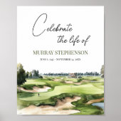 Golfplatz Willkommen zur Feier des Lebens Poster (Vorne)