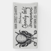 Golfplatz Wohltätigkeit Ball T-Shirt Klubs Banner (Vertikal)