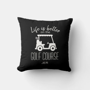 Golfplatz Zitat Golfer Leben Ist Besser Schwarz Kissen
