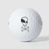 Golfplätze - Alien Skull & Crossbones Golfball (Vorderseite)