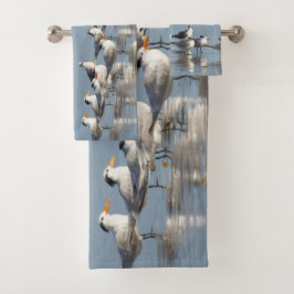 Golfplätze am Strand Badhandtuch Set