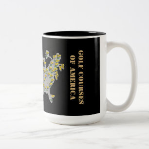 Golfplätze Amerika Karte Tasse