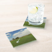 Golfplätze auf dem Grünen, Glasuntersetzer (Schrägansicht)