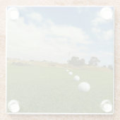 Golfplätze auf dem Grünen, Glasuntersetzer (Rückseite)