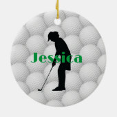 Golfplätze Golfer Abstract Design Keramik Ornament (Hinten)
