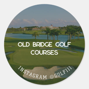 Golfplätze Runder Aufkleber
