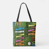 Golfplätze sind auf grünem Gras. Tasche (Rückseite)