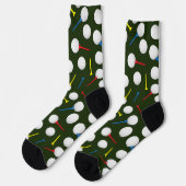 Golfplätze und T-Shirts Gemustertes Golfspielen Socken (Linkes Detail)