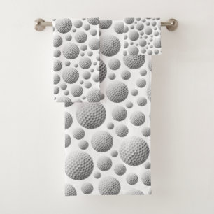 Golfplätze weiß badhandtuch set