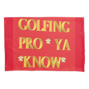 Golfplätze zeichnen sich durch roten und goldenen kissenbezug
