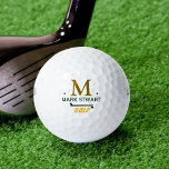 Golfplayer-Initial/Name-Monogramm Golfball<br><div class="desc">Ein Golfball mit Monogramm mit dem Namen Ihres besten Golfspielers</div>