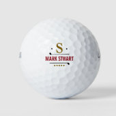 Golfplayer-Monogramm Golfball (Vorderseite)