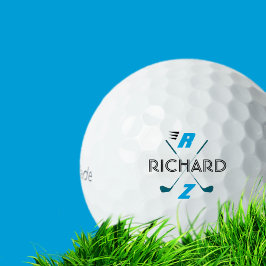 Golfplayer name monogram golfball