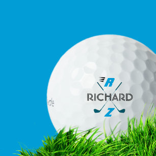 Golfplayer name monogram golfball