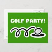 Golfpostkarten für Party Einladungen und Meetings (Vorne/Hinten)
