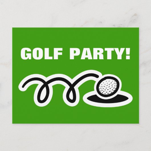 Golfpostkarten für Party Einladungen und Meetings (Vorderseite)