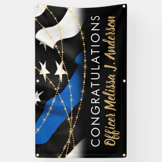 Golfregion Thin Blue Line Banner (Vertikal)