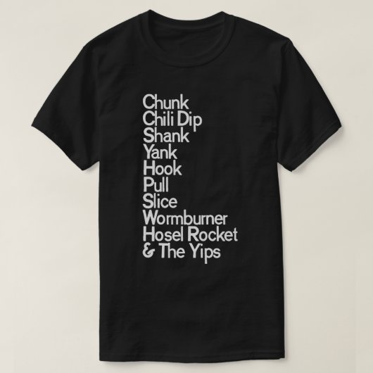 Golfs Dirty Words T-Shirt (Design vorne)