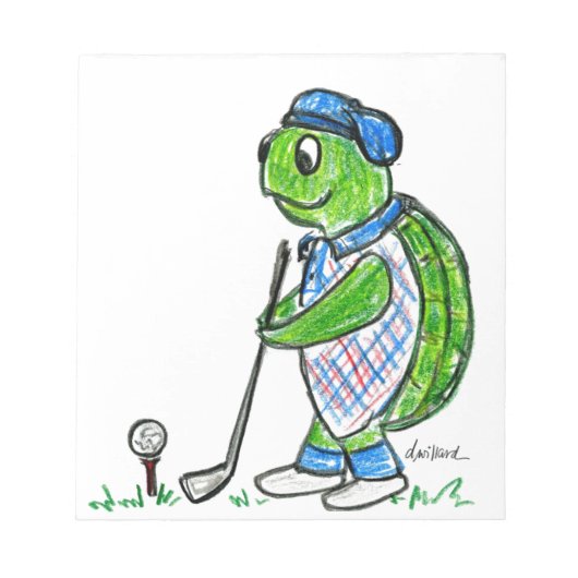 Golfschildkröte Notizblock (Vorderseite)