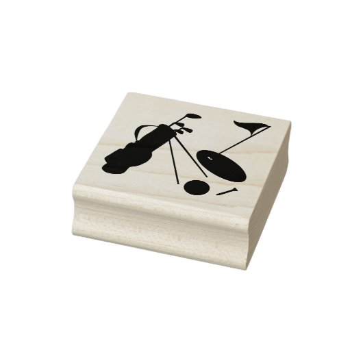 Golfschläger, Ball & Tee Gummistempel (Stempel)
