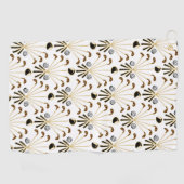 Golfschläger | Gold + Schwarz. Weiß Golfhandtuch (Horizontal)