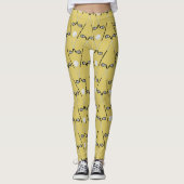 Golfschläger goldfarben leggings (Vorderseite)