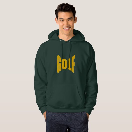 GOLFSCHLÄGER MIT GRÜNKAPUZE HOODIE (Vorne ganz)