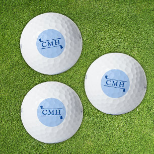 Golfschläger mit modernem, stilvollem, fettem blau golfball
