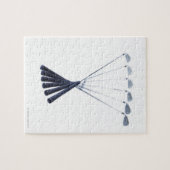 Golfschläger mit weißem Hintergrund Puzzle (Horizontal)