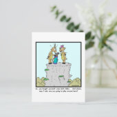 Golfschläger: Mountain Goat Cartoon Postkarte (Stehend Vorderseite)