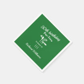 Golfschläger Par Tee Grün Weiß Männer 50. Geburtst Serviette (Ecke)