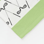 Golfschläger personalisiert, grün gestreift fleecedecke (Ecke)